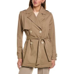 Fleurette Womens  Trench Coat, Brown